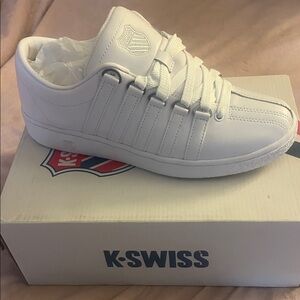 K-Swiss All-White Sneakers unisex